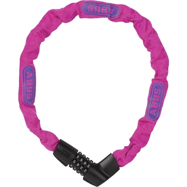 Abus Tresor 1385 Code Kettenschloss 75cm Neon Pink 1 Abus Tresor 1385 Code Kettenschloss 75cm Neon Pink