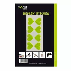 FASI Reflex-Sticker Herzen Gelb