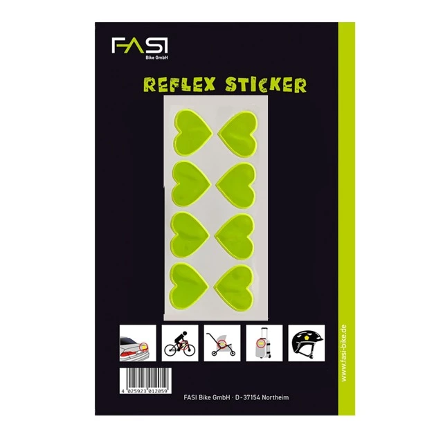 FASI Reflex-Sticker Herzen Gelb 1 FASI Reflex-Sticker Herzen Gelb