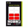 FASI Reflex-Sticker Vierecke Mit 3M Scotchlite Folie Weiss/rot