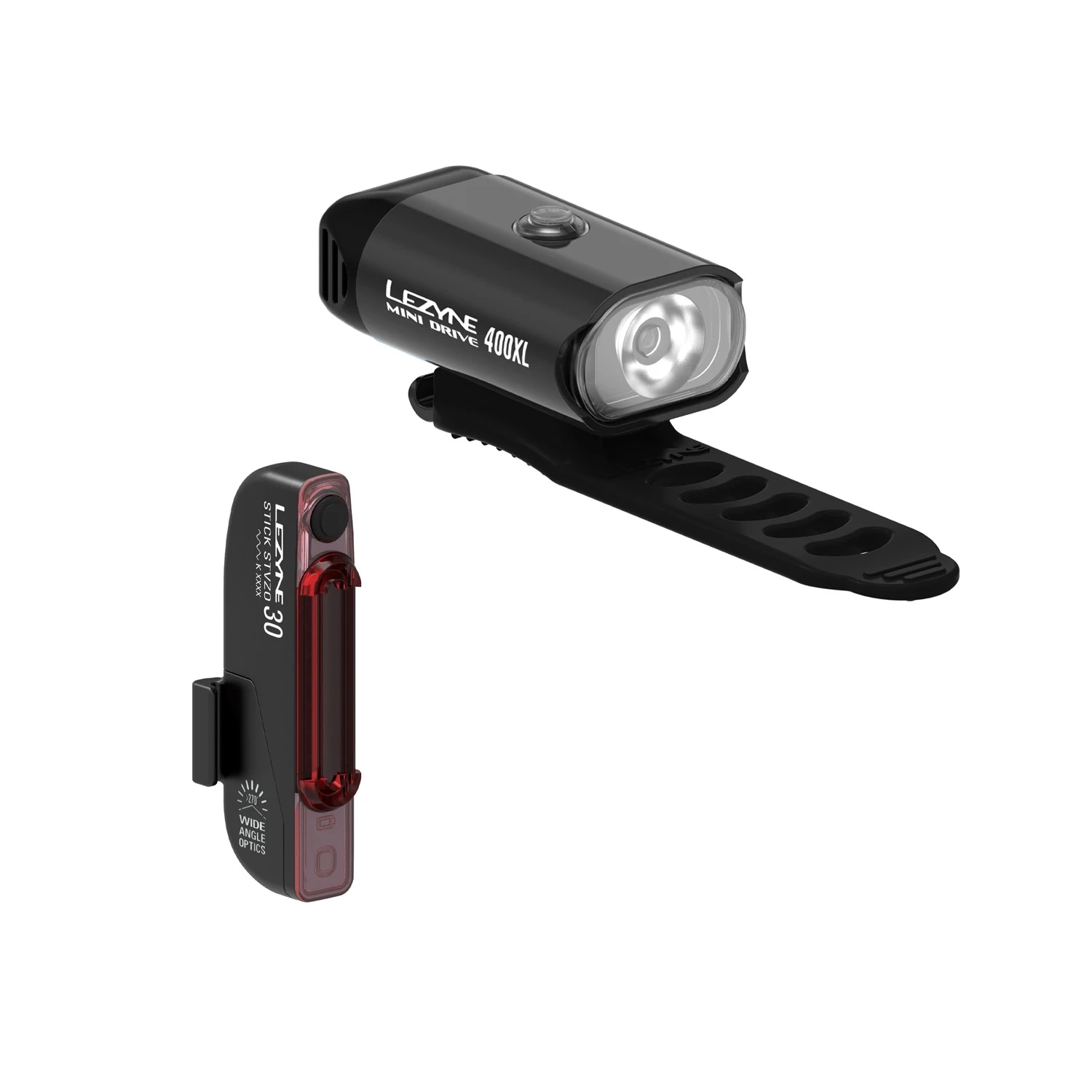 Lezyne Mini Drive 400XL / Stick Drive 30 Lichtset 1 Lezyne Mini Drive 400XL / Stick Drive 30 Lichtset