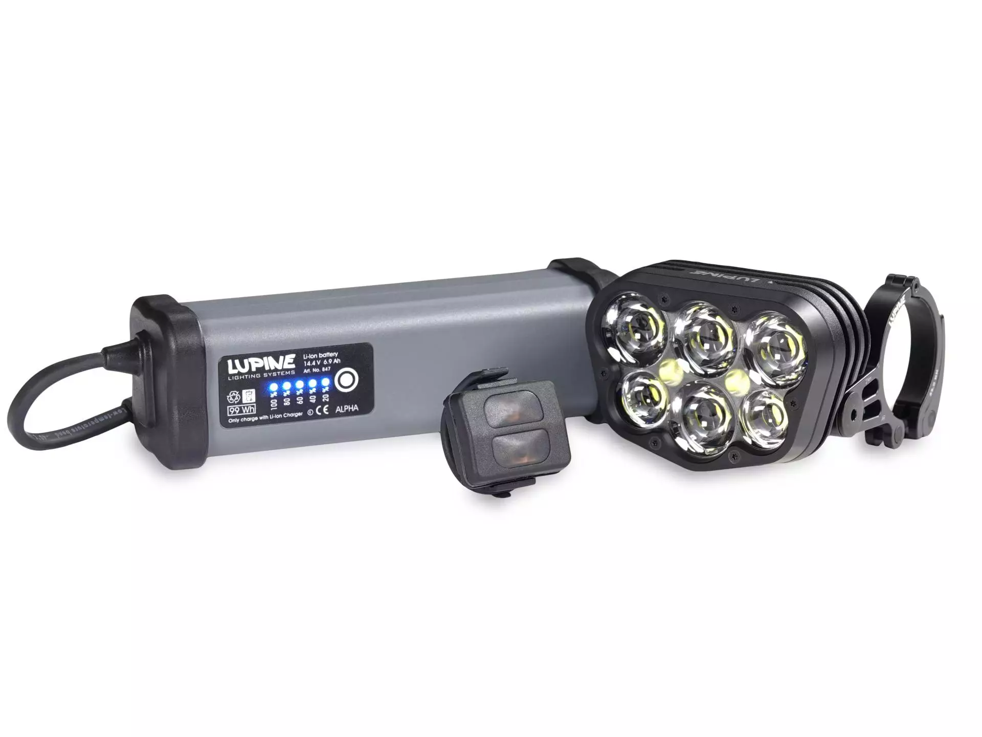 Lupine Alpha 8100 Lumen Scheinwerfer Mit Lenkerhalterung 1 Lupine Alpha 8100 Lumen Scheinwerfer Mit Lenkerhalterung