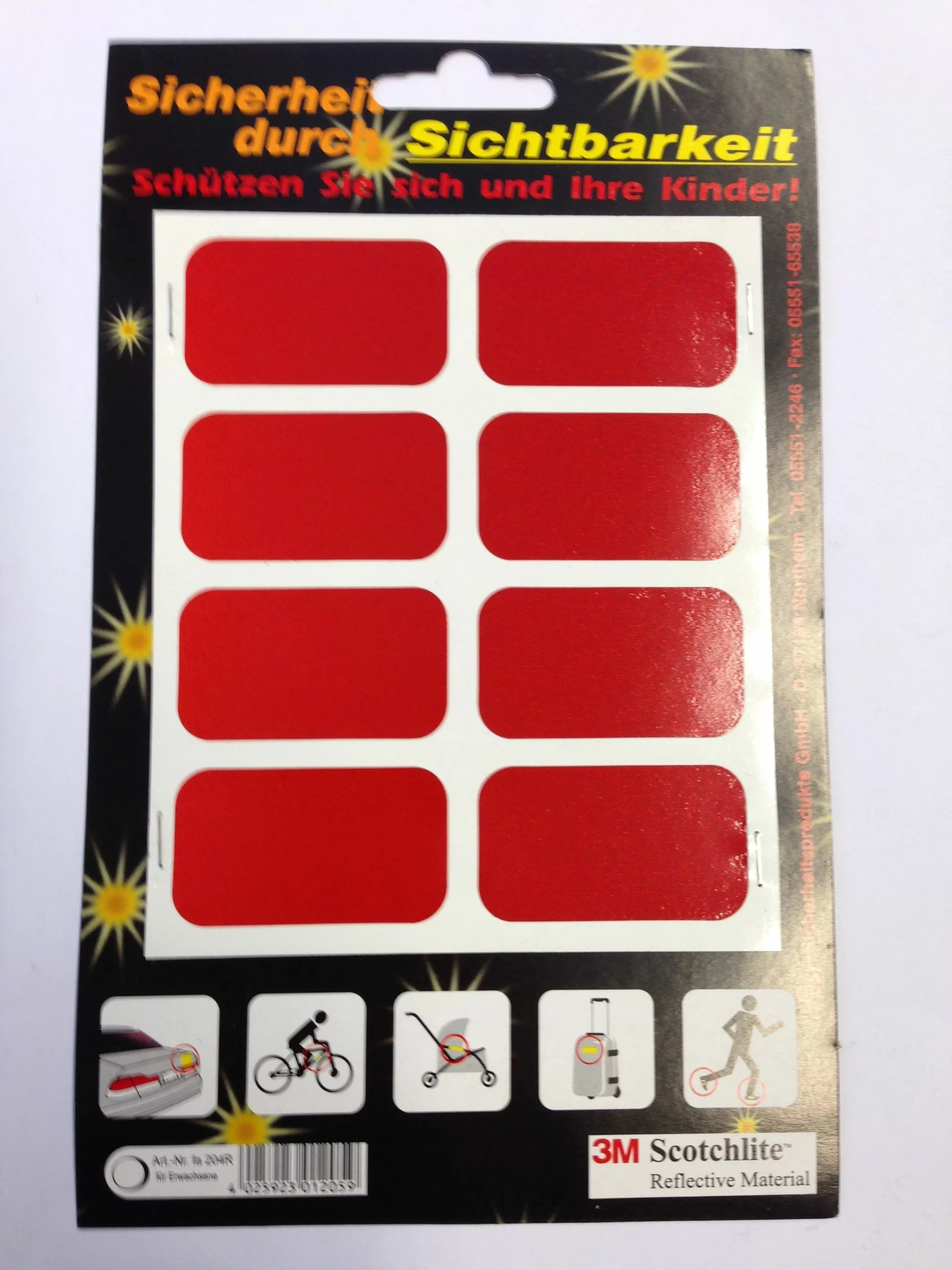 Reflektorfolie Rot Selbstklebend 3M Qualität 1 Reflektorfolie Rot Selbstklebend 3M Qualität