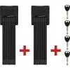 Abus Bordo 6000 TwinSet Faltschloss 90cm Schwarz