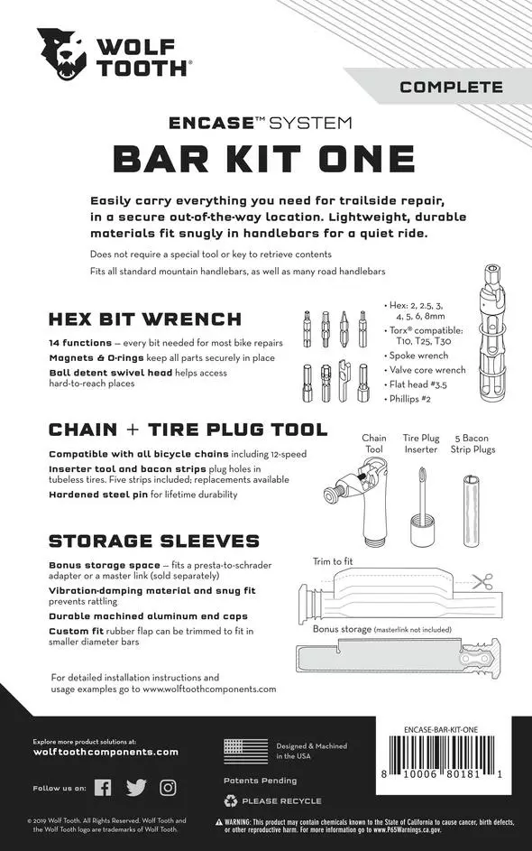 Wolf Tooth EnCase System Bar Kit One Multifunktionswerkzeug 7 Wolf Tooth EnCase System Bar Kit One Multifunktionswerkzeug – Bild 7
